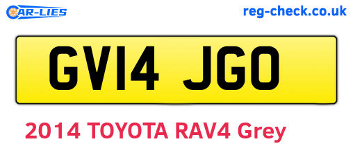 GV14JGO are the vehicle registration plates.