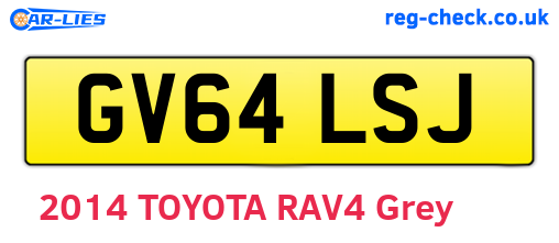 GV64LSJ are the vehicle registration plates.