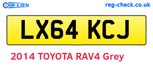 LX64KCJ are the vehicle registration plates.