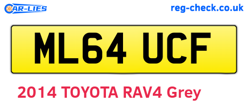 ML64UCF are the vehicle registration plates.