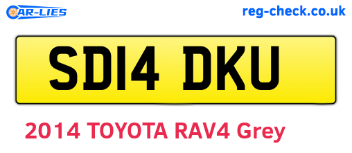 SD14DKU are the vehicle registration plates.
