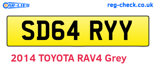 SD64RYY are the vehicle registration plates.