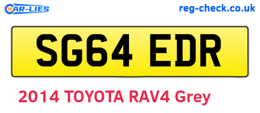 SG64EDR are the vehicle registration plates.