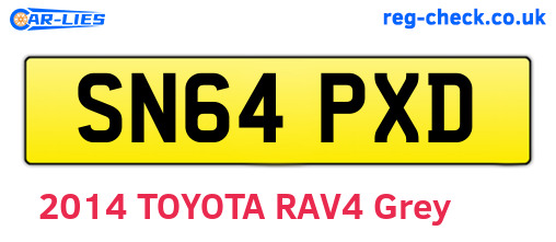 SN64PXD are the vehicle registration plates.