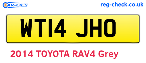 WT14JHO are the vehicle registration plates.