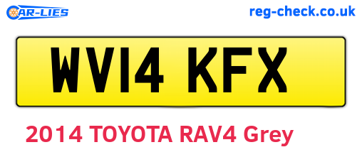 WV14KFX are the vehicle registration plates.