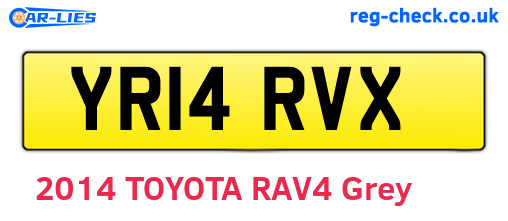 YR14RVX are the vehicle registration plates.