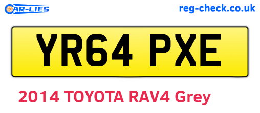 YR64PXE are the vehicle registration plates.