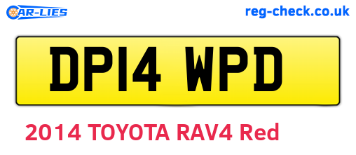 DP14WPD are the vehicle registration plates.