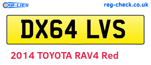 DX64LVS are the vehicle registration plates.