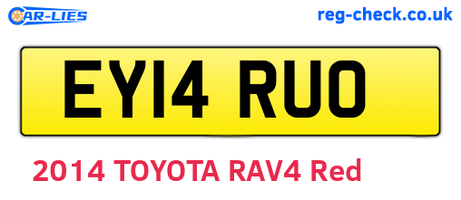 EY14RUO are the vehicle registration plates.