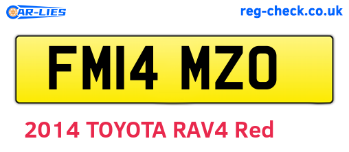 FM14MZO are the vehicle registration plates.