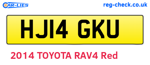HJ14GKU are the vehicle registration plates.