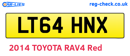 LT64HNX are the vehicle registration plates.