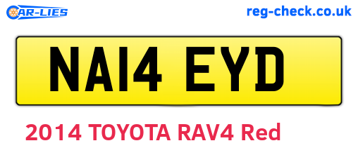 NA14EYD are the vehicle registration plates.