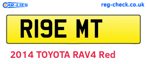 R19EMT are the vehicle registration plates.