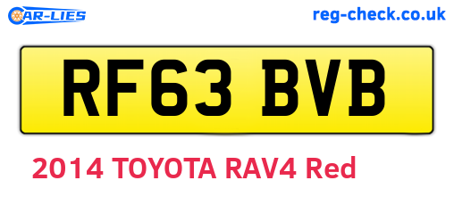 RF63BVB are the vehicle registration plates.