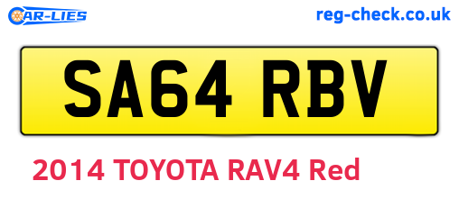 SA64RBV are the vehicle registration plates.