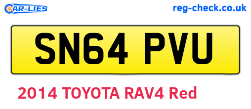 SN64PVU are the vehicle registration plates.