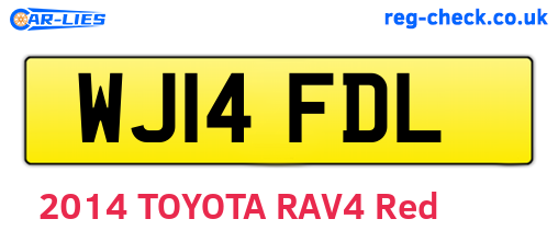 WJ14FDL are the vehicle registration plates.
