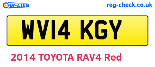 WV14KGY are the vehicle registration plates.