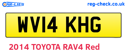 WV14KHG are the vehicle registration plates.