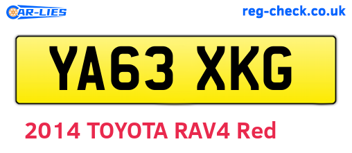 YA63XKG are the vehicle registration plates.