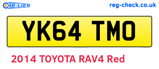 YK64TMO are the vehicle registration plates.