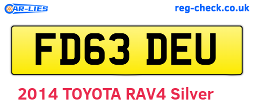 FD63DEU are the vehicle registration plates.