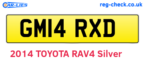 GM14RXD are the vehicle registration plates.