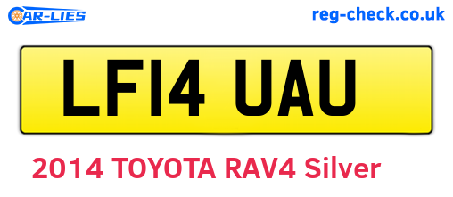 LF14UAU are the vehicle registration plates.