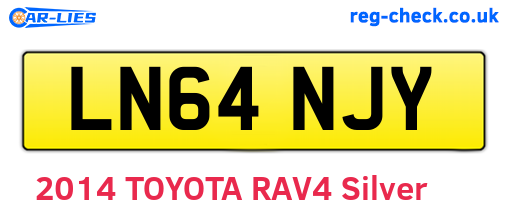 LN64NJY are the vehicle registration plates.