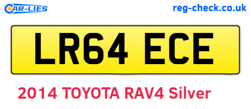 LR64ECE are the vehicle registration plates.