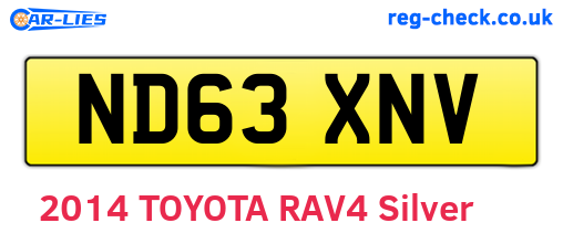 ND63XNV are the vehicle registration plates.