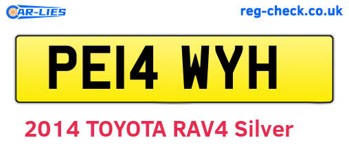 PE14WYH are the vehicle registration plates.