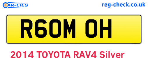 R60MOH are the vehicle registration plates.