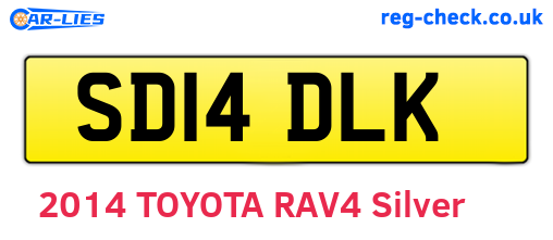 SD14DLK are the vehicle registration plates.