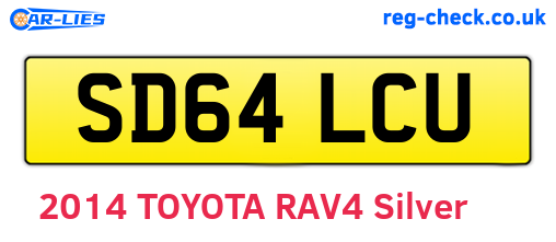 SD64LCU are the vehicle registration plates.