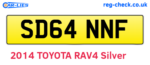 SD64NNF are the vehicle registration plates.