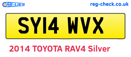 SY14WVX are the vehicle registration plates.