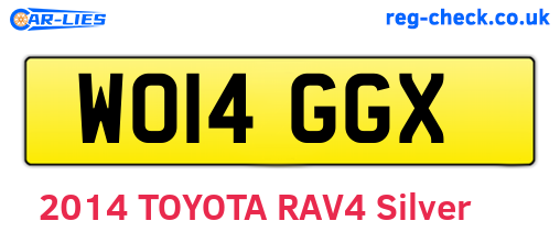WO14GGX are the vehicle registration plates.
