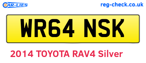 WR64NSK are the vehicle registration plates.