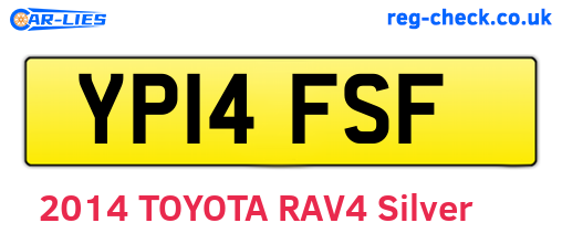 YP14FSF are the vehicle registration plates.