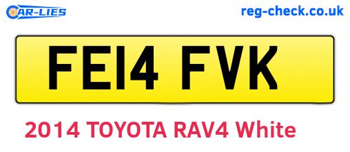 FE14FVK are the vehicle registration plates.