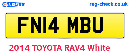 FN14MBU are the vehicle registration plates.