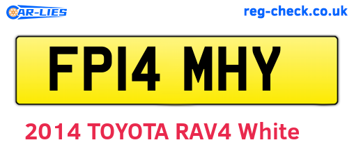 FP14MHY are the vehicle registration plates.