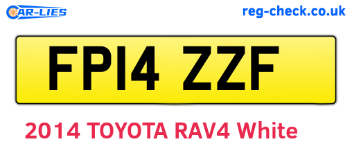 FP14ZZF are the vehicle registration plates.