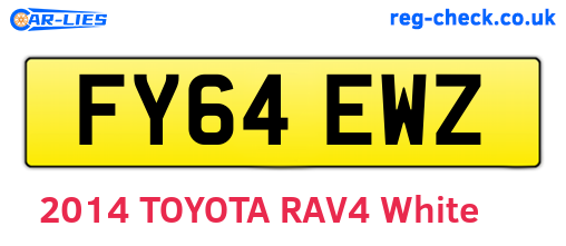FY64EWZ are the vehicle registration plates.