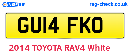 GU14FKO are the vehicle registration plates.