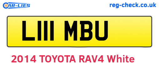 L111MBU are the vehicle registration plates.